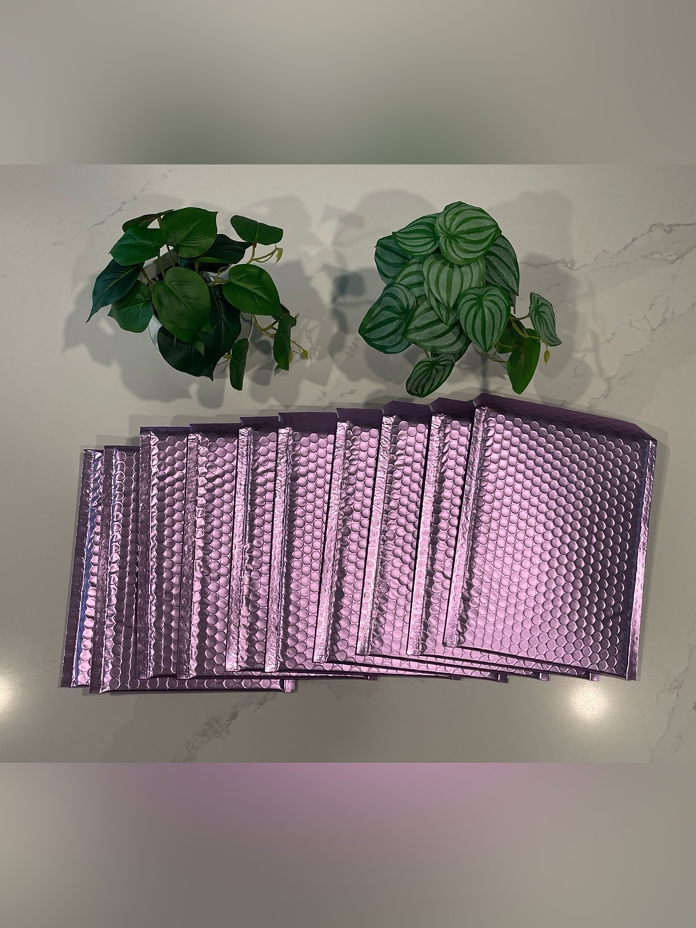 6X9 Metallic Purple Bubble Mailers - 10Pk New